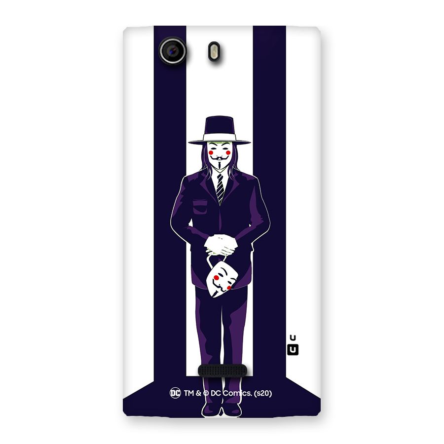 Vendetta Gentleman Holding Mask Illustration Back Case for Canvas Nitro 2 E311