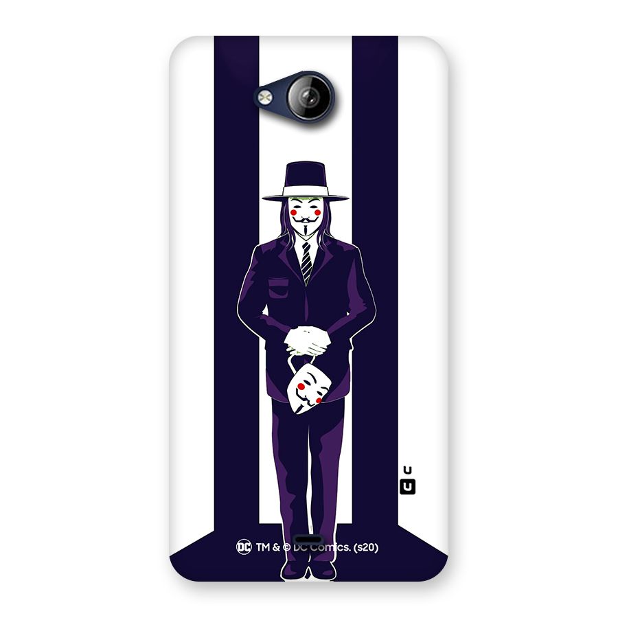 Vendetta Gentleman Holding Mask Illustration Back Case for Canvas Play Q355