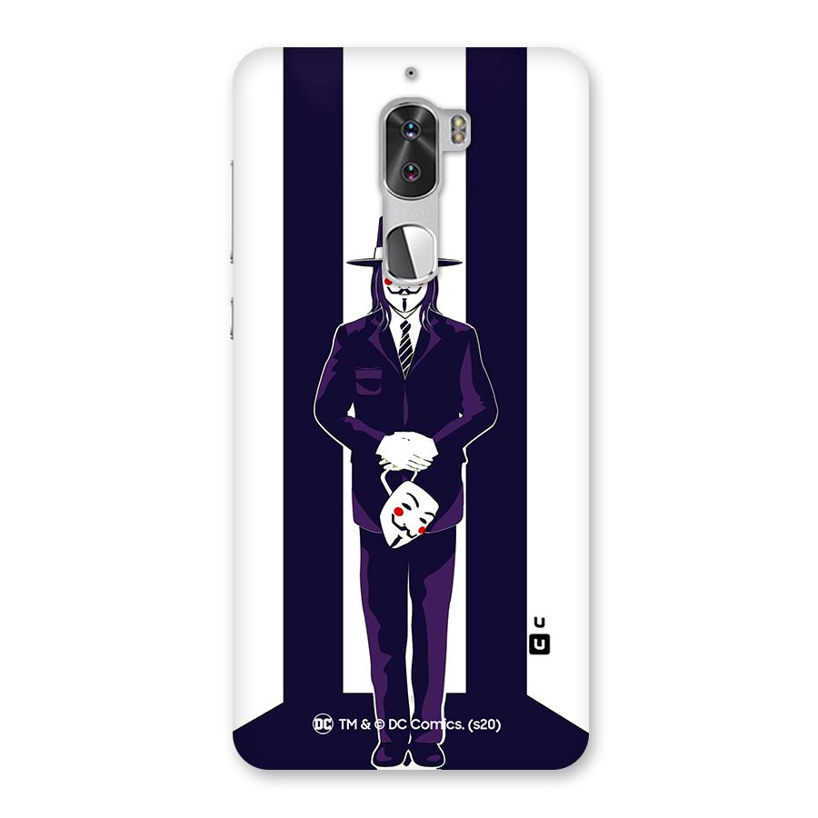 Vendetta Gentleman Holding Mask Illustration Back Case for Coolpad Cool 1