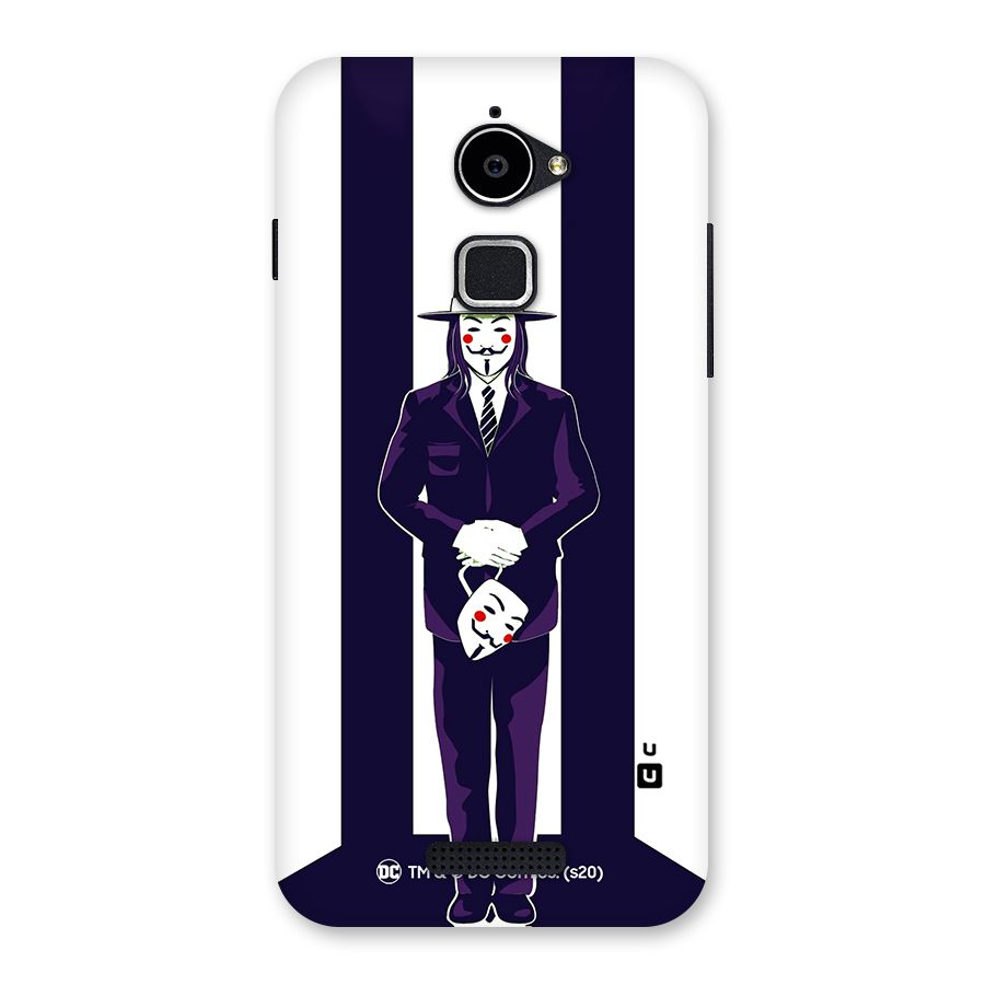 Vendetta Gentleman Holding Mask Illustration Back Case for Coolpad Note 3 Lite