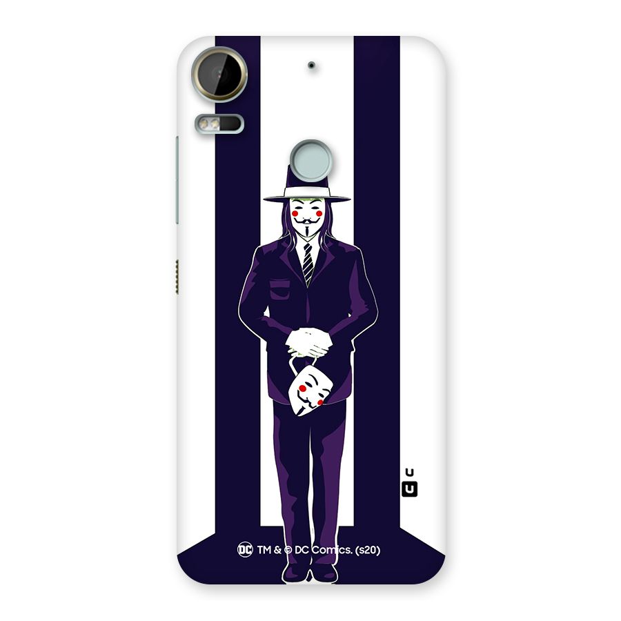 Vendetta Gentleman Holding Mask Illustration Back Case for Desire 10 Pro