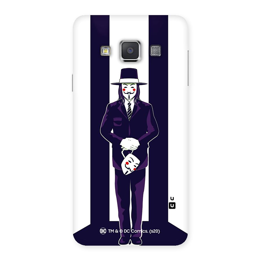Vendetta Gentleman Holding Mask Illustration Back Case for Galaxy A3