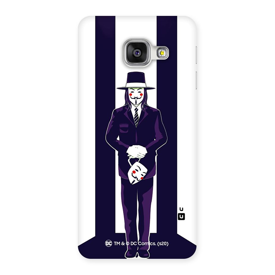 Vendetta Gentleman Holding Mask Illustration Back Case for Galaxy A3 2016