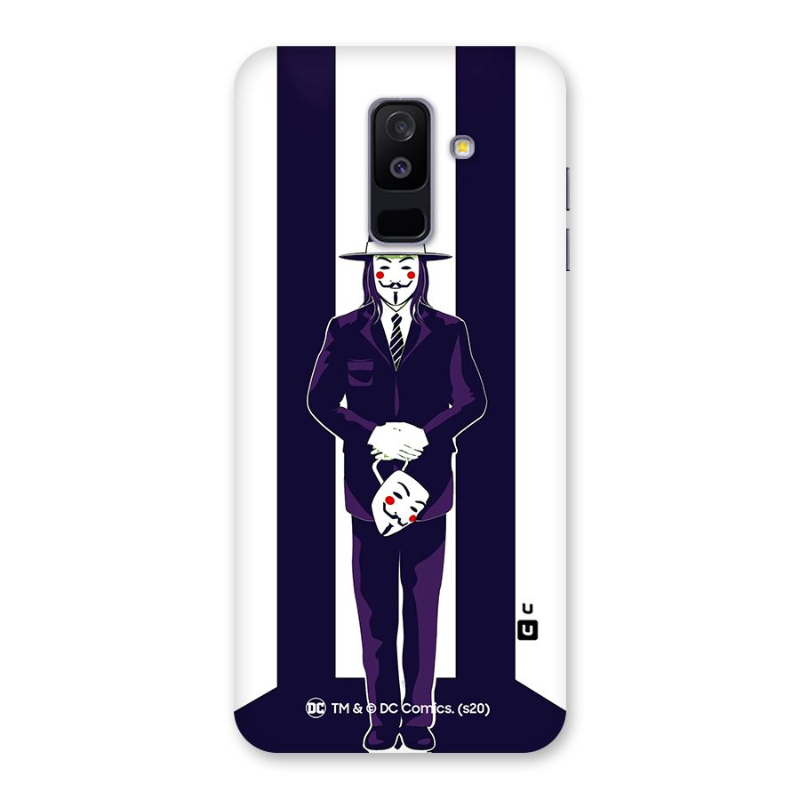 Vendetta Gentleman Holding Mask Illustration Back Case for Galaxy A6 Plus