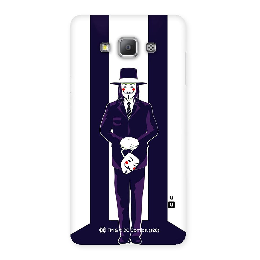 Vendetta Gentleman Holding Mask Illustration Back Case for Galaxy A7