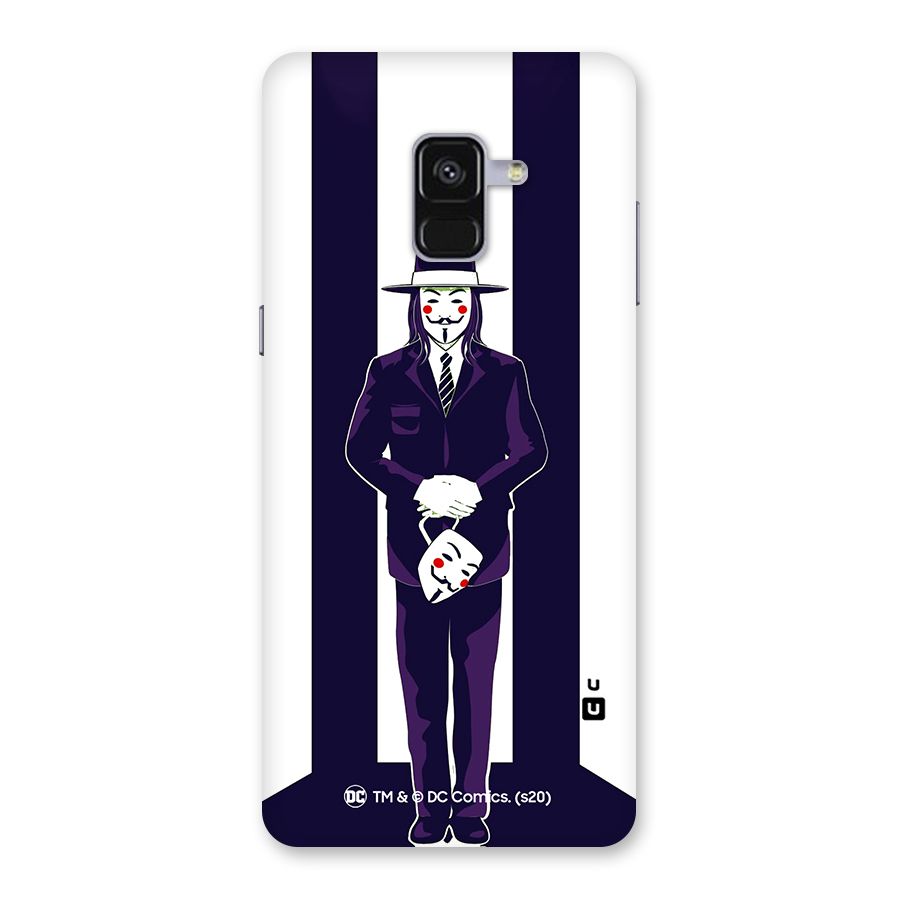 Vendetta Gentleman Holding Mask Illustration Back Case for Galaxy A8 Plus