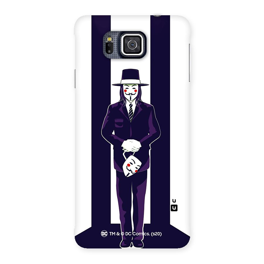 Vendetta Gentleman Holding Mask Illustration Back Case for Galaxy Alpha