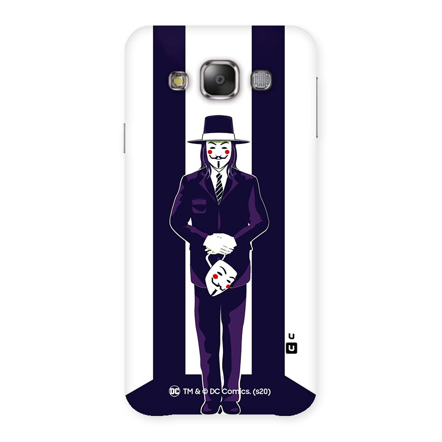 Vendetta Gentleman Holding Mask Illustration Back Case for Galaxy E7