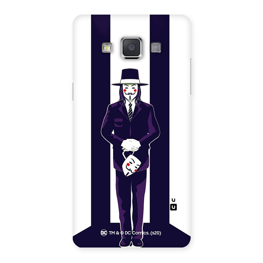 Vendetta Gentleman Holding Mask Illustration Back Case for Galaxy Grand Max