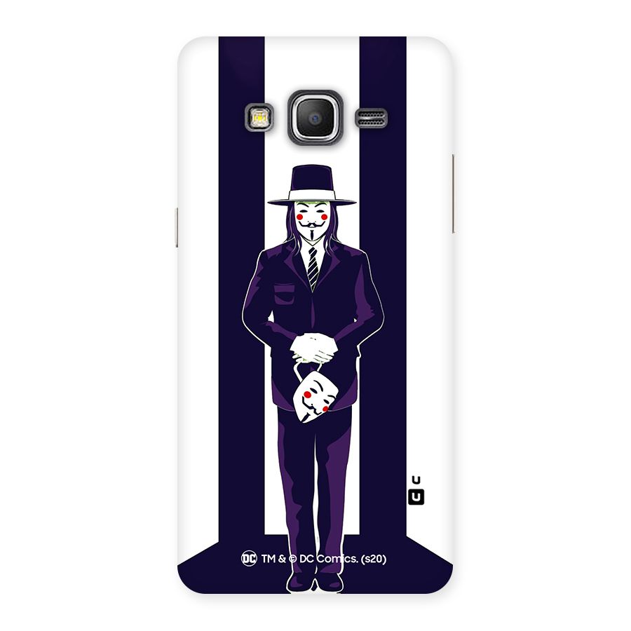 Vendetta Gentleman Holding Mask Illustration Back Case for Galaxy Grand Prime