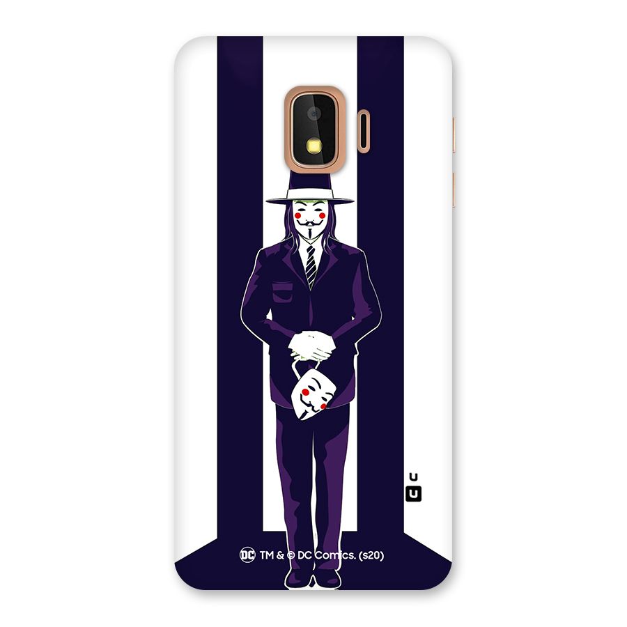 Vendetta Gentleman Holding Mask Illustration Back Case for Galaxy J2 Core