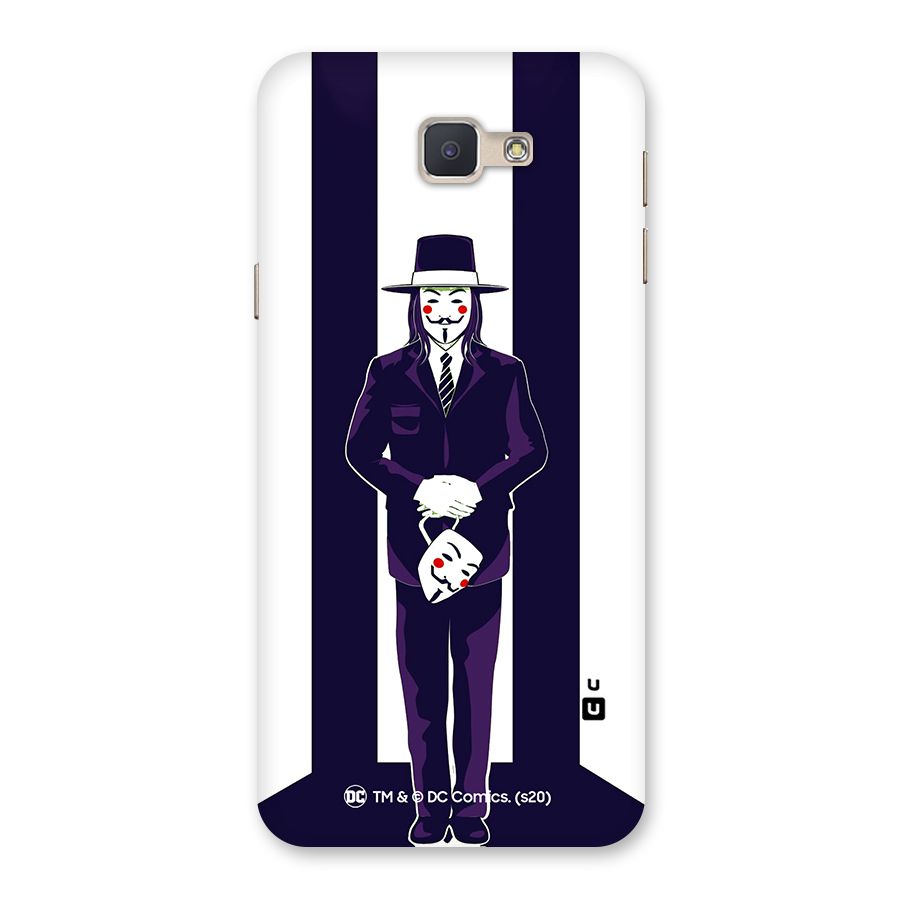 Vendetta Gentleman Holding Mask Illustration Back Case for Galaxy J5 Prime