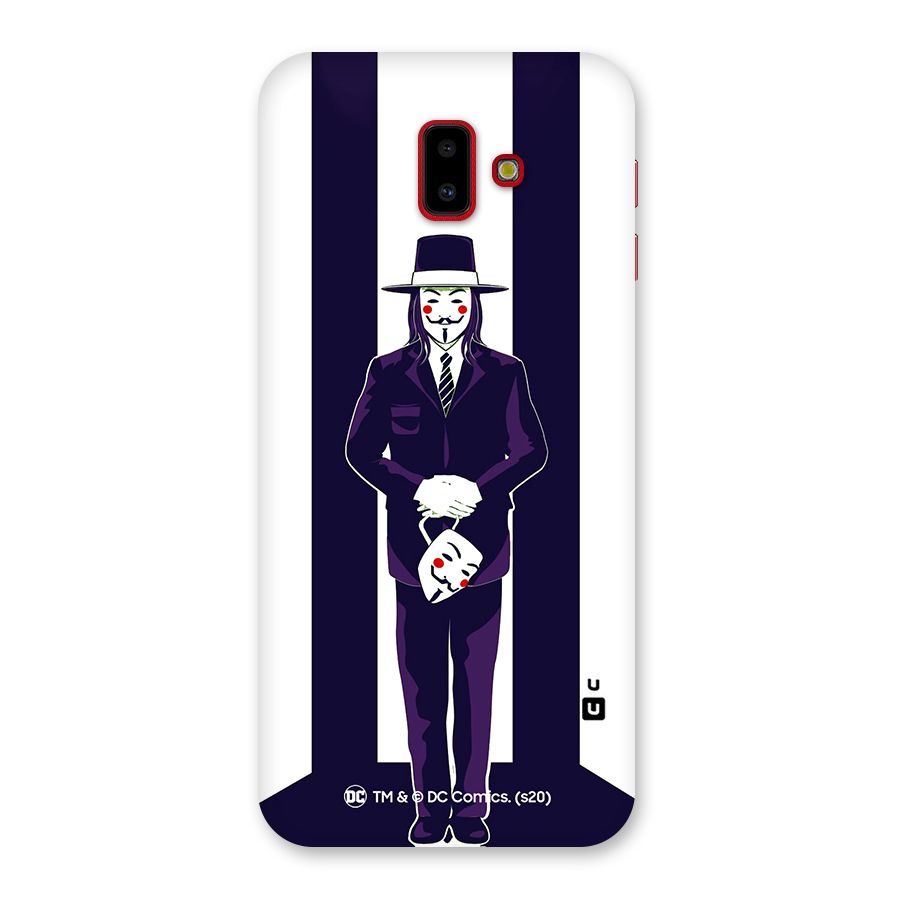 Vendetta Gentleman Holding Mask Illustration Back Case for Galaxy J6 Plus
