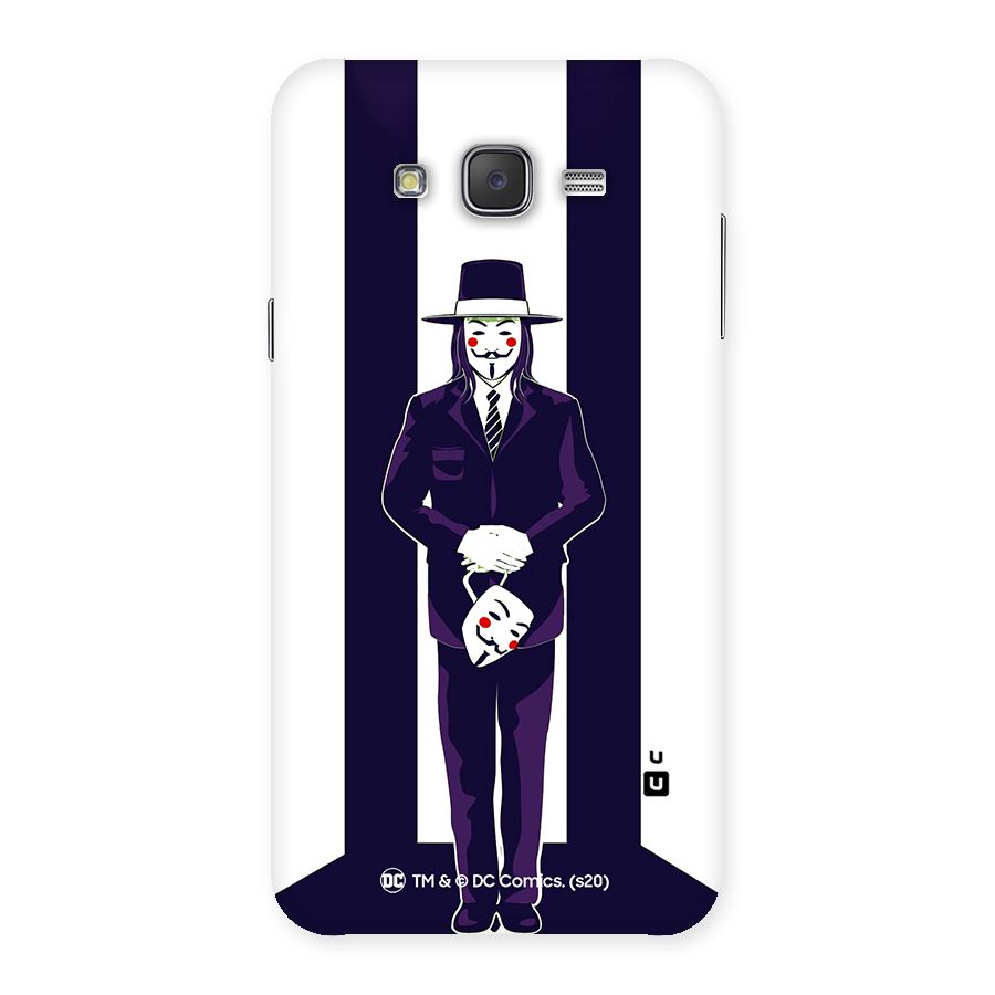 Vendetta Gentleman Holding Mask Illustration Back Case for Galaxy J7