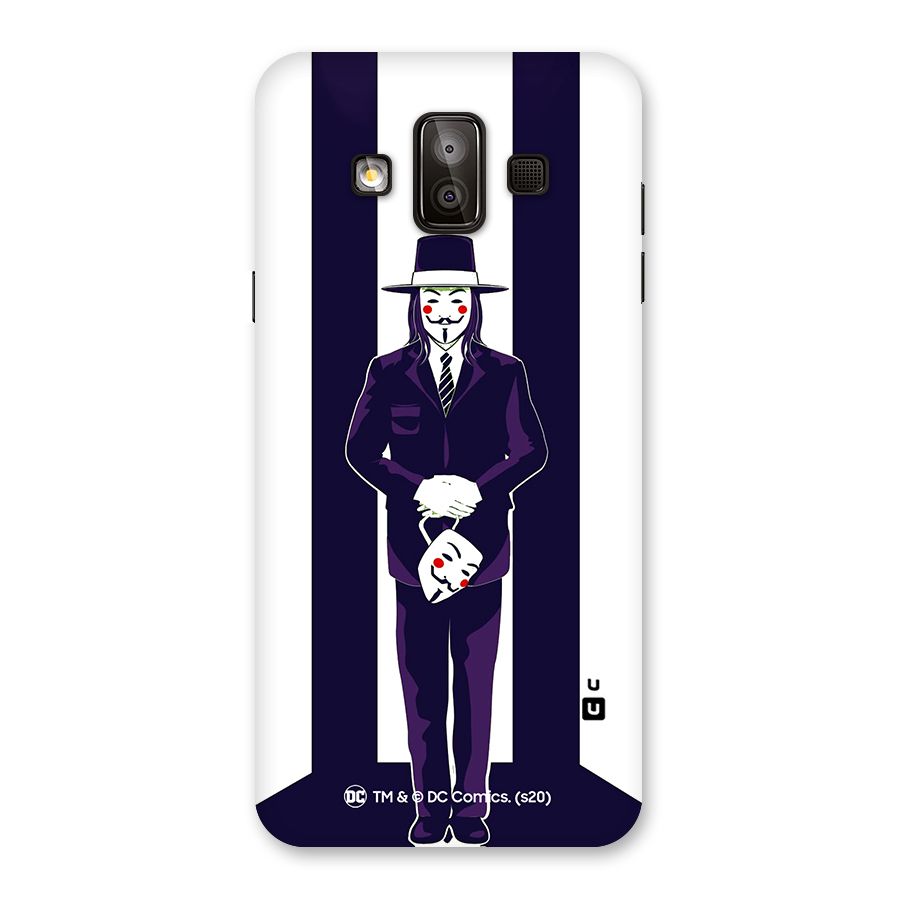 Vendetta Gentleman Holding Mask Illustration Back Case for Galaxy J7 Duo