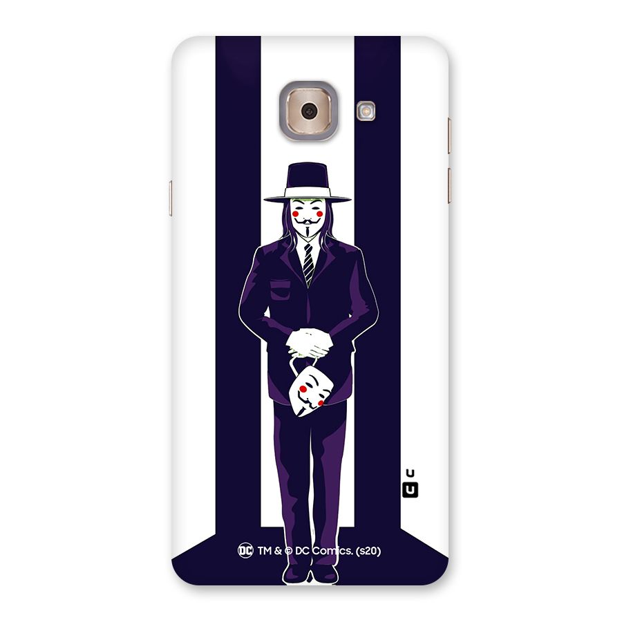 Vendetta Gentleman Holding Mask Illustration Back Case for Galaxy J7 Max