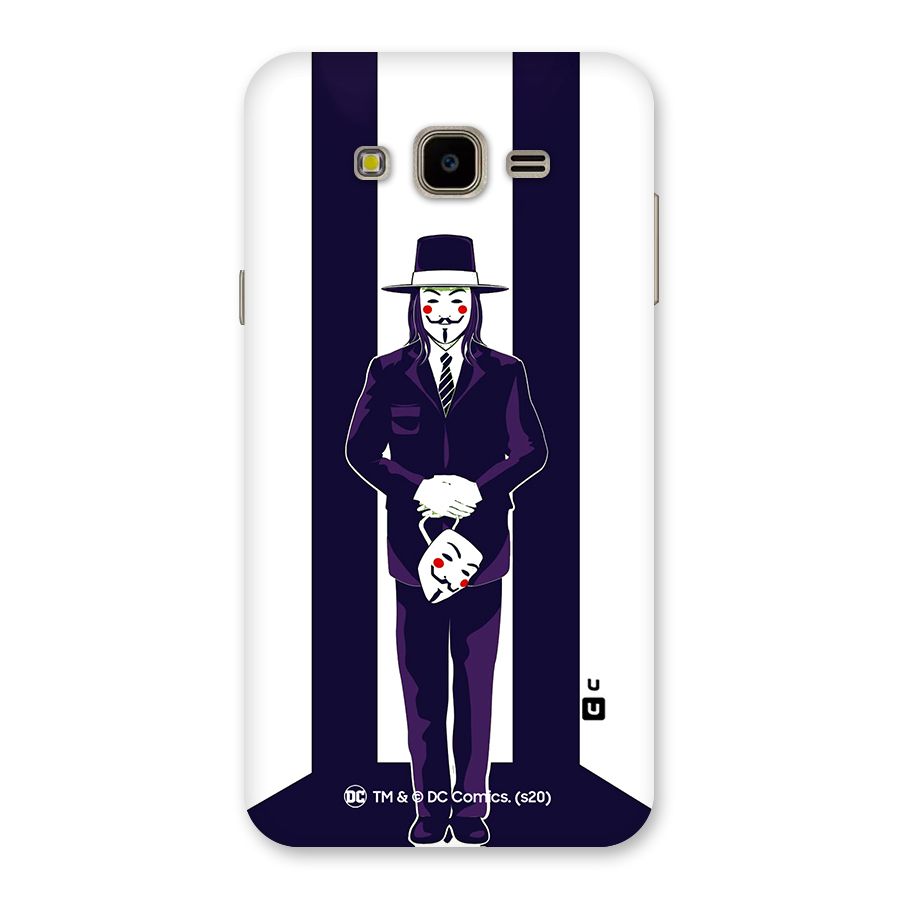 Vendetta Gentleman Holding Mask Illustration Back Case for Galaxy J7 Nxt
