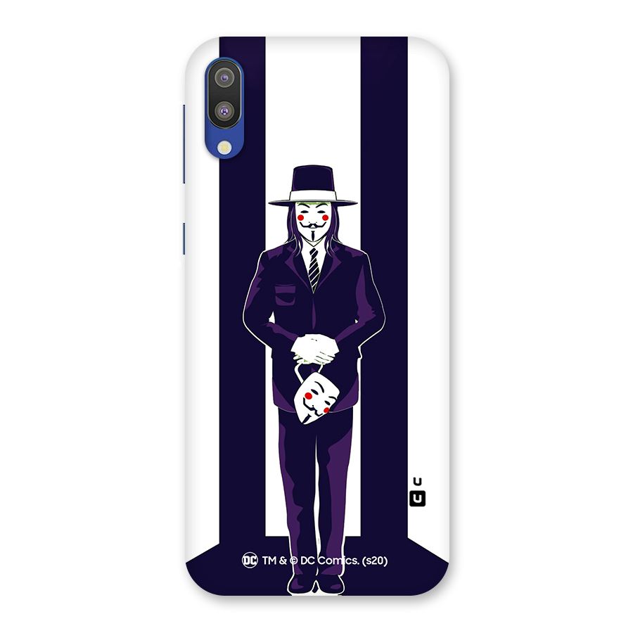 Vendetta Gentleman Holding Mask Illustration Back Case for Galaxy M10