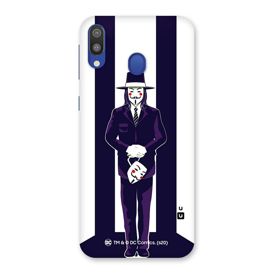 Vendetta Gentleman Holding Mask Illustration Back Case for Galaxy M20