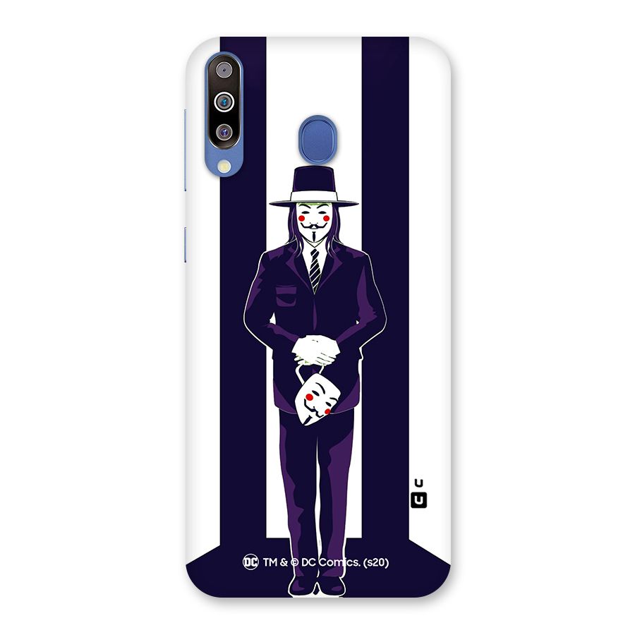 Vendetta Gentleman Holding Mask Illustration Back Case for Galaxy M30
