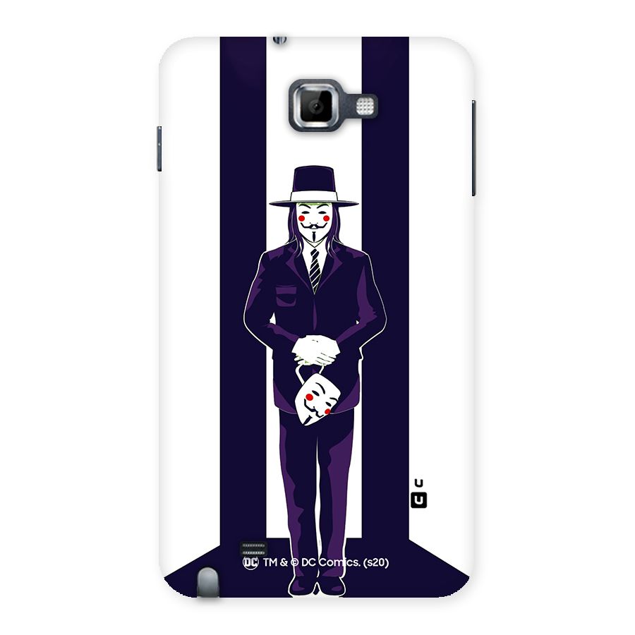 Vendetta Gentleman Holding Mask Illustration Back Case for Galaxy Note