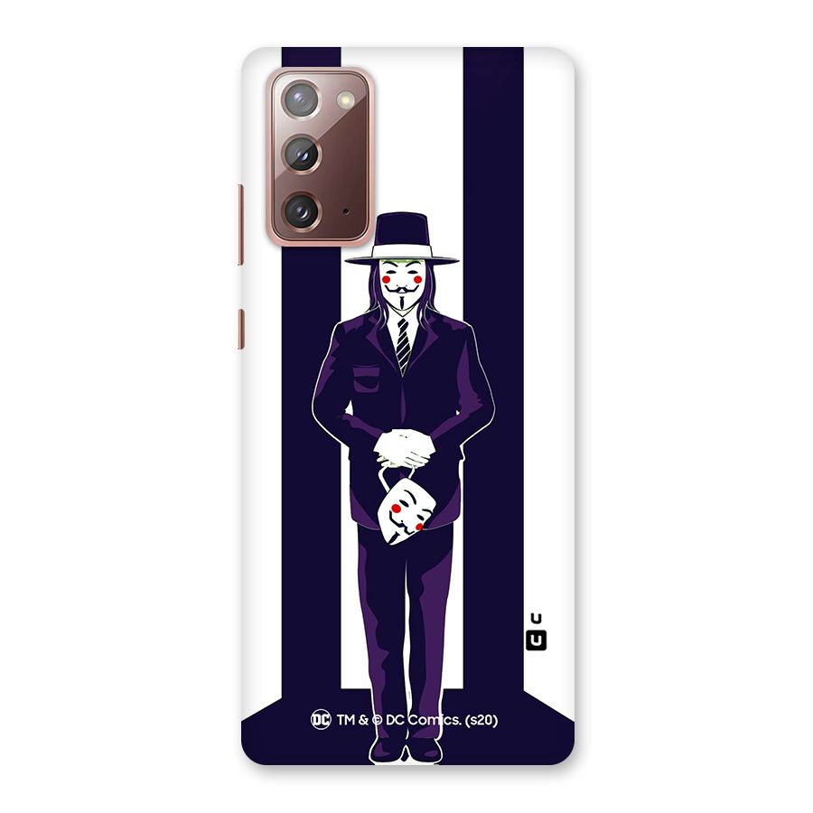 Vendetta Gentleman Holding Mask Illustration Back Case for Galaxy Note 20