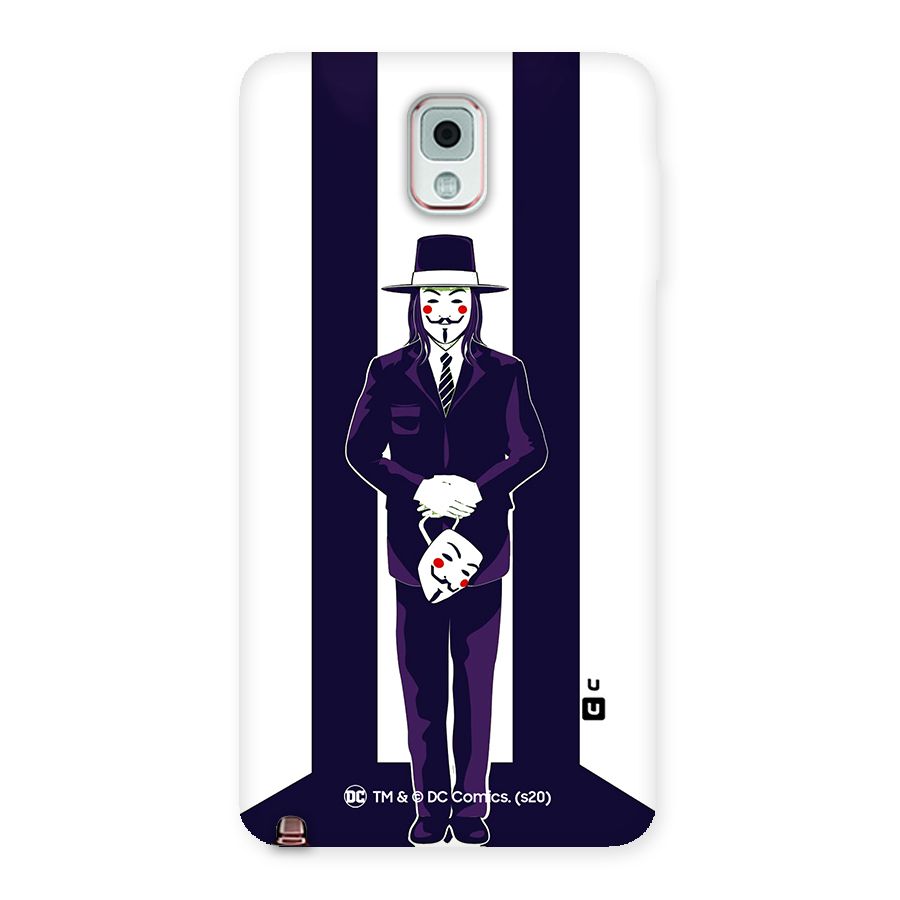 Vendetta Gentleman Holding Mask Illustration Back Case for Galaxy Note 3