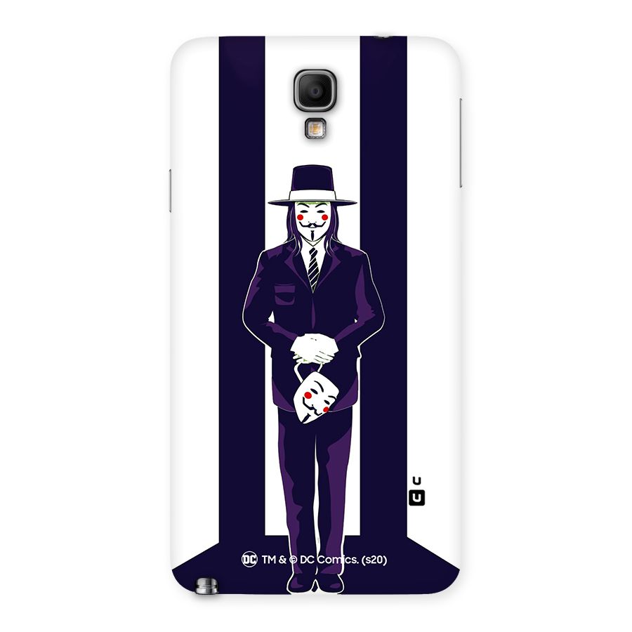 Vendetta Gentleman Holding Mask Illustration Back Case for Galaxy Note 3 Neo
