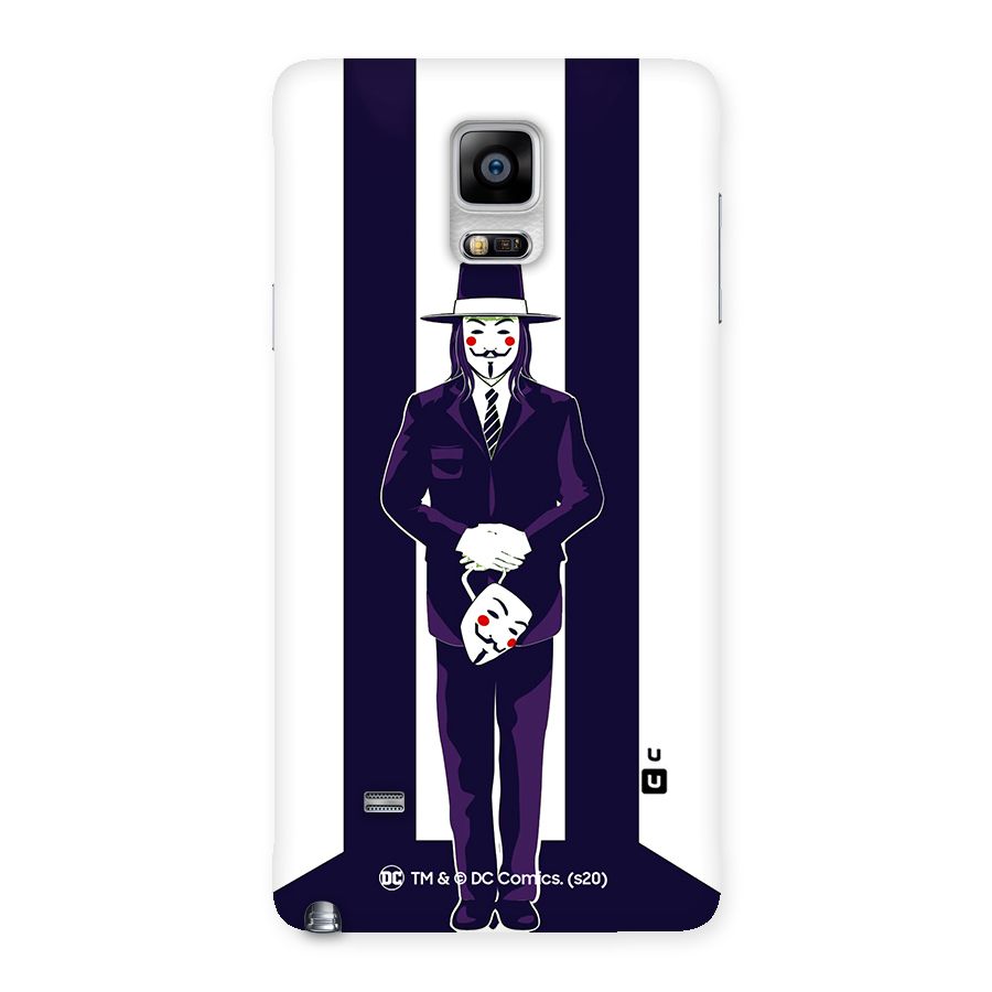 Vendetta Gentleman Holding Mask Illustration Back Case for Galaxy Note 4