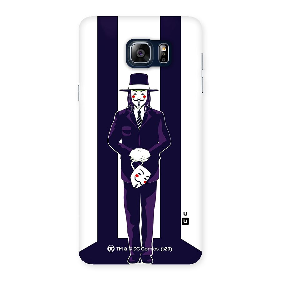 Vendetta Gentleman Holding Mask Illustration Back Case for Galaxy Note 5