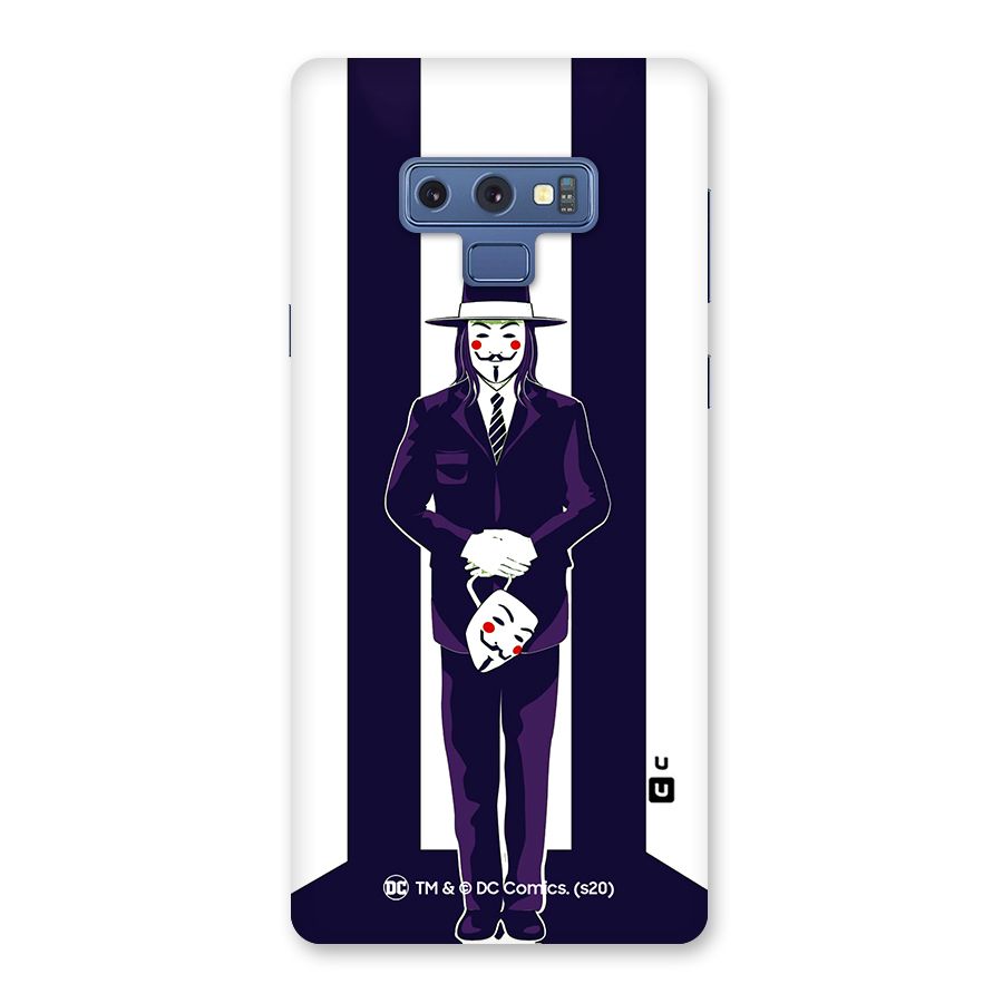 Vendetta Gentleman Holding Mask Illustration Back Case for Galaxy Note 9