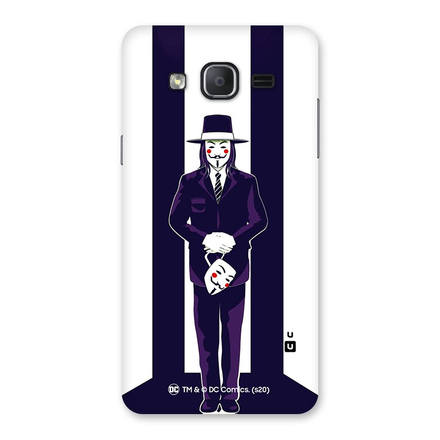 Vendetta Gentleman Holding Mask Illustration Back Case for Galaxy On7 2015