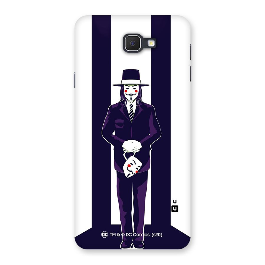 Vendetta Gentleman Holding Mask Illustration Back Case for Galaxy On7 2016