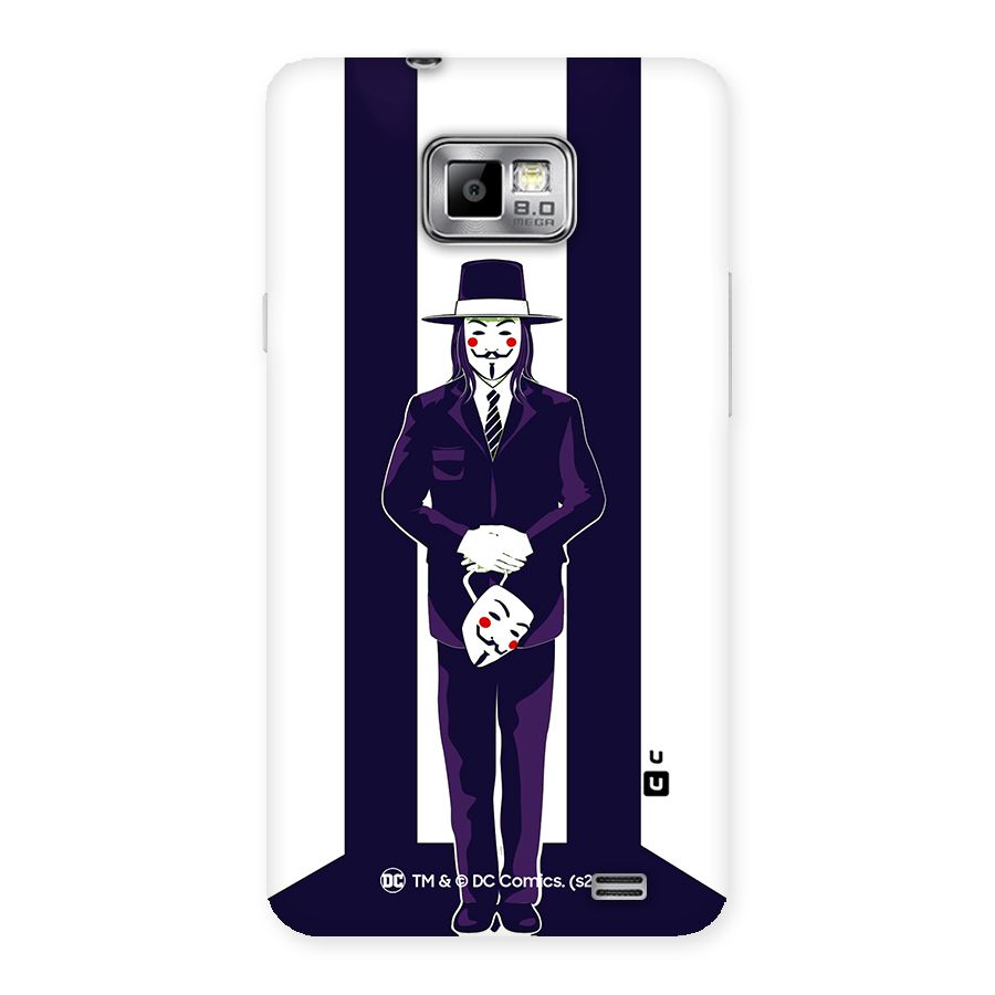 Vendetta Gentleman Holding Mask Illustration Back Case for Galaxy S2