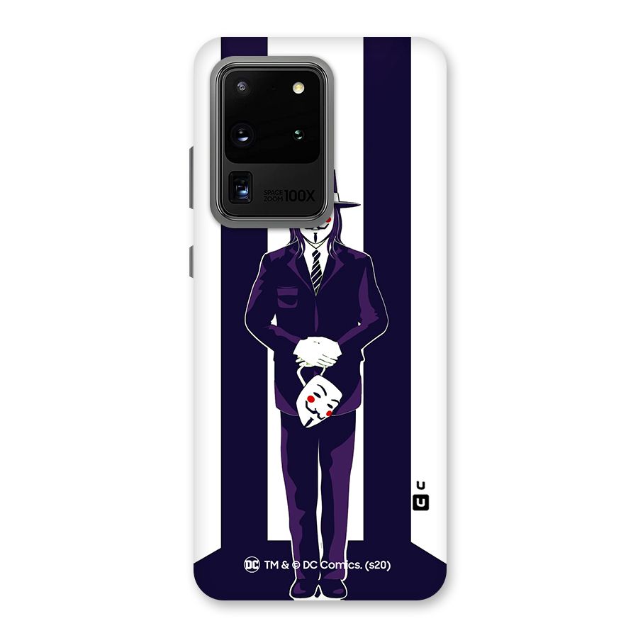 Vendetta Gentleman Holding Mask Illustration Back Case for Galaxy S20 Ultra
