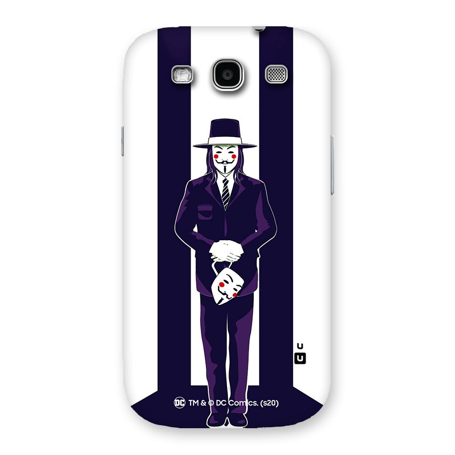 Vendetta Gentleman Holding Mask Illustration Back Case for Galaxy S3