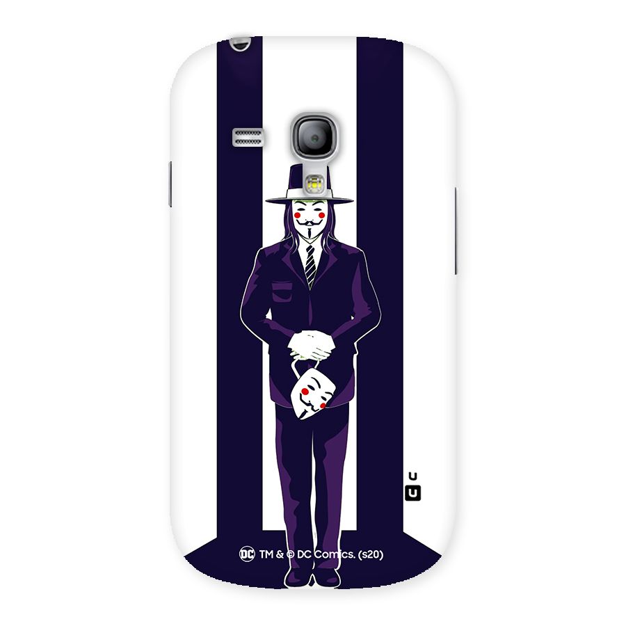 Vendetta Gentleman Holding Mask Illustration Back Case for Galaxy S3 Mini