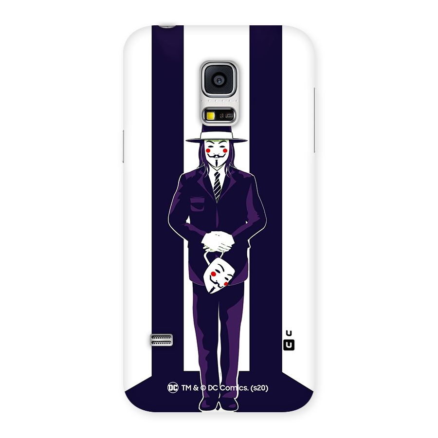 Vendetta Gentleman Holding Mask Illustration Back Case for Galaxy S5 Mini