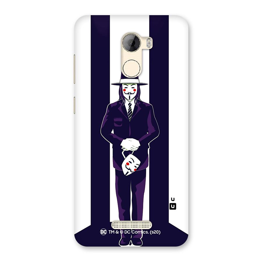 Vendetta Gentleman Holding Mask Illustration Back Case for Gionee A1 LIte