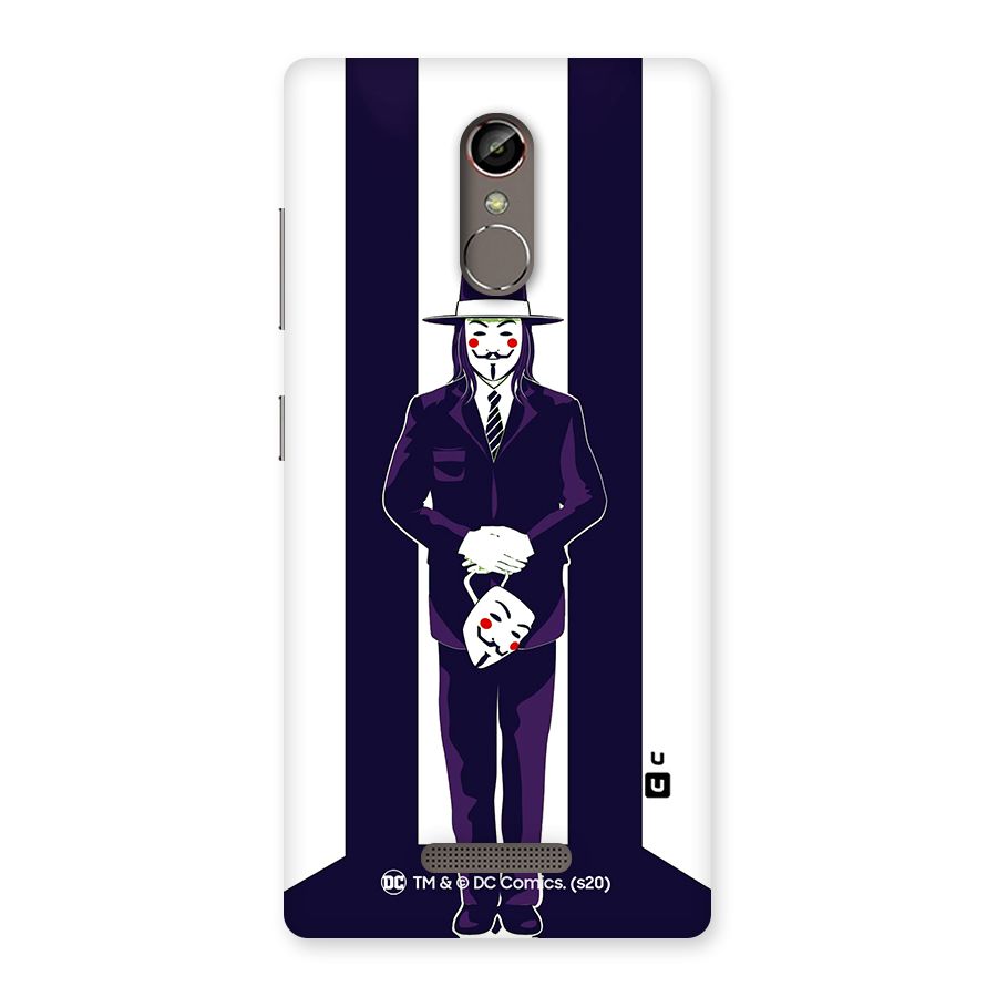Vendetta Gentleman Holding Mask Illustration Back Case for Gionee S6s