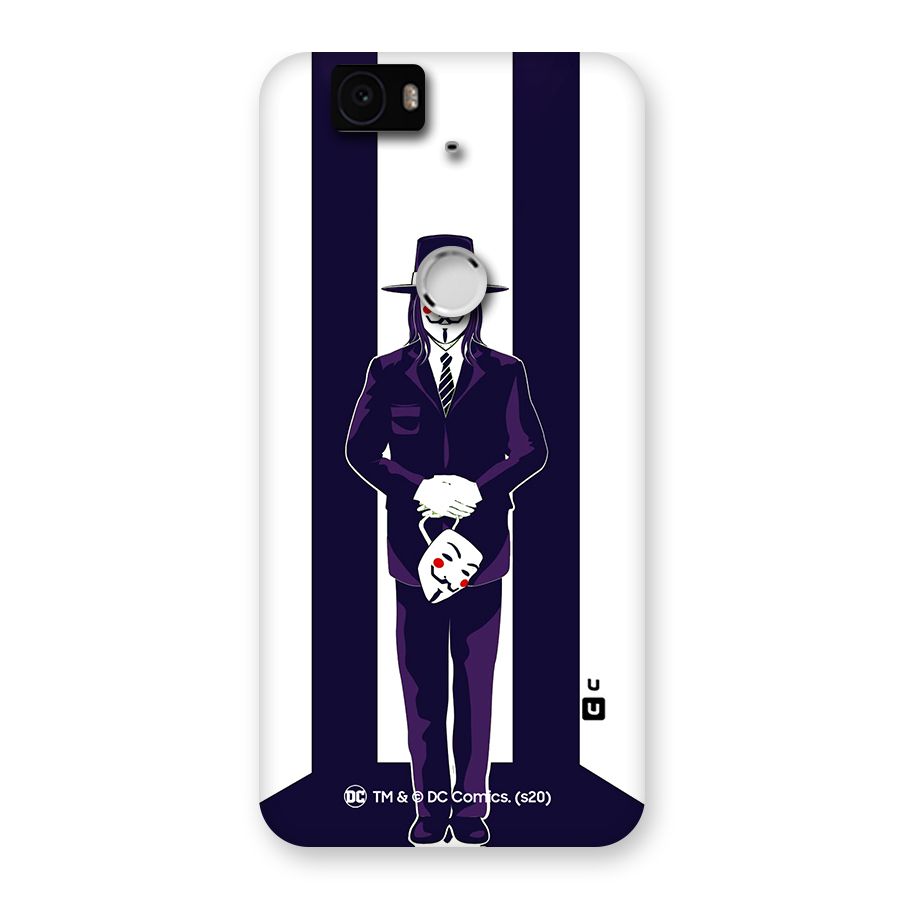 Vendetta Gentleman Holding Mask Illustration Back Case for Google Nexus-6P