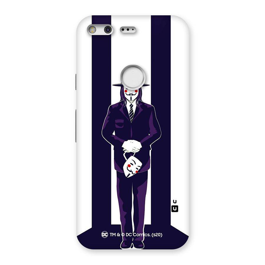 Vendetta Gentleman Holding Mask Illustration Back Case for Google Pixel