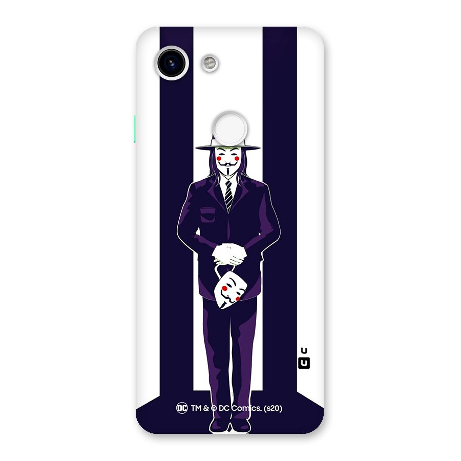 Vendetta Gentleman Holding Mask Illustration Back Case for Google Pixel 3