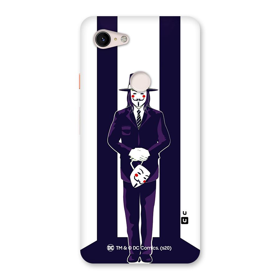 Vendetta Gentleman Holding Mask Illustration Back Case for Google Pixel 3 XL