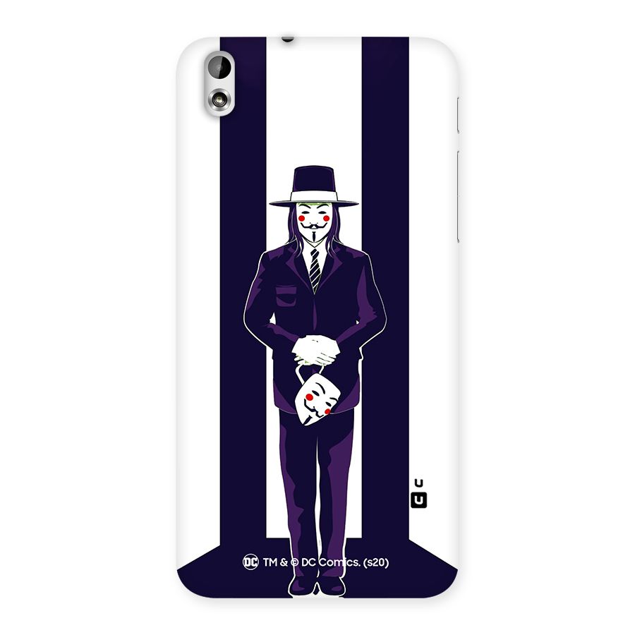 Vendetta Gentleman Holding Mask Illustration Back Case for HTC Desire 816g