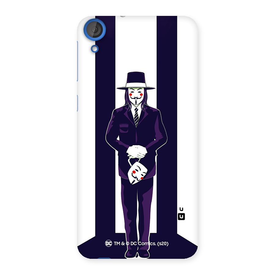 Vendetta Gentleman Holding Mask Illustration Back Case for HTC Desire 820