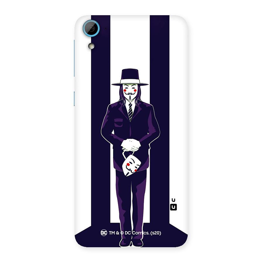 Vendetta Gentleman Holding Mask Illustration Back Case for HTC Desire 826