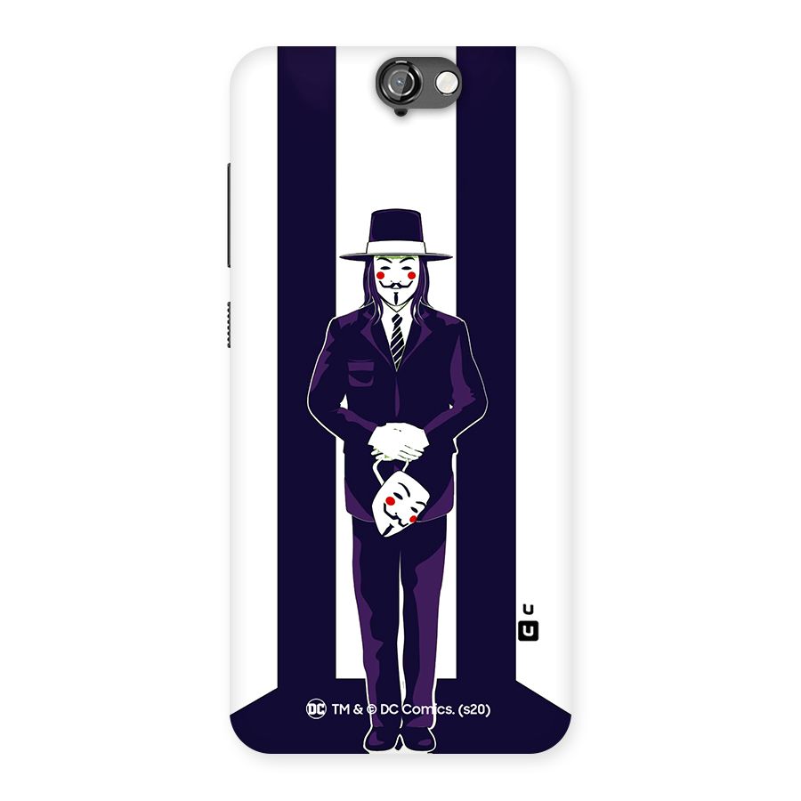 Vendetta Gentleman Holding Mask Illustration Back Case for HTC One A9