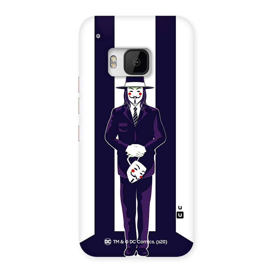 Vendetta Gentleman Holding Mask Illustration Back Case for HTC One M9