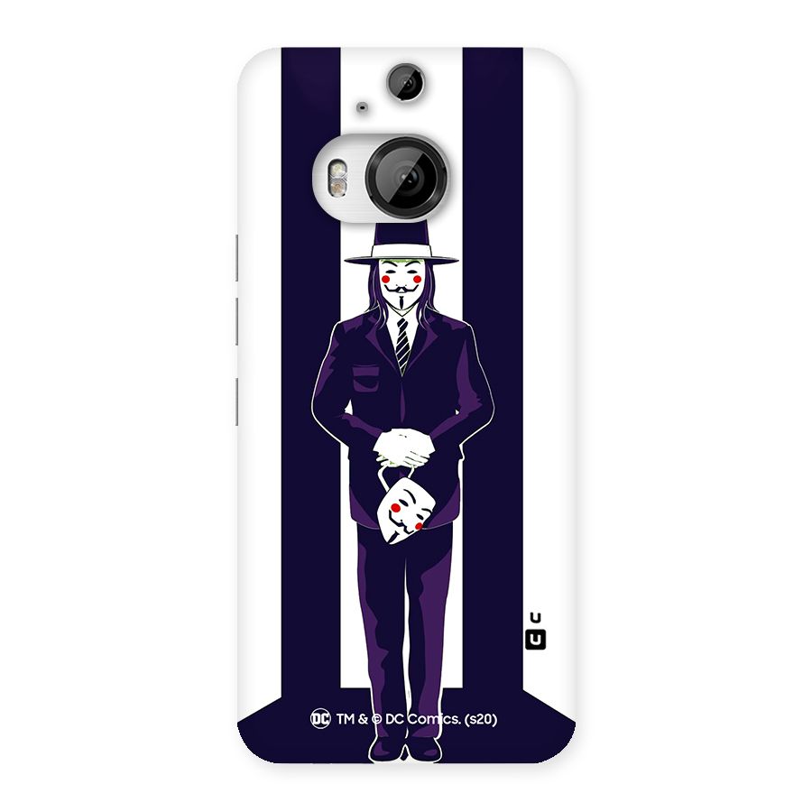 Vendetta Gentleman Holding Mask Illustration Back Case for HTC One M9 Plus